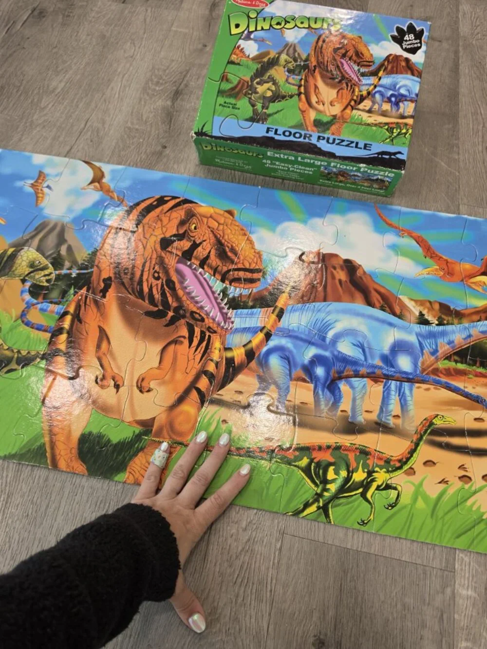 Melissa & Doug Dinosaurs Floor Puzzle 48 Jumbo Pieces Extra Large Bright Colors
